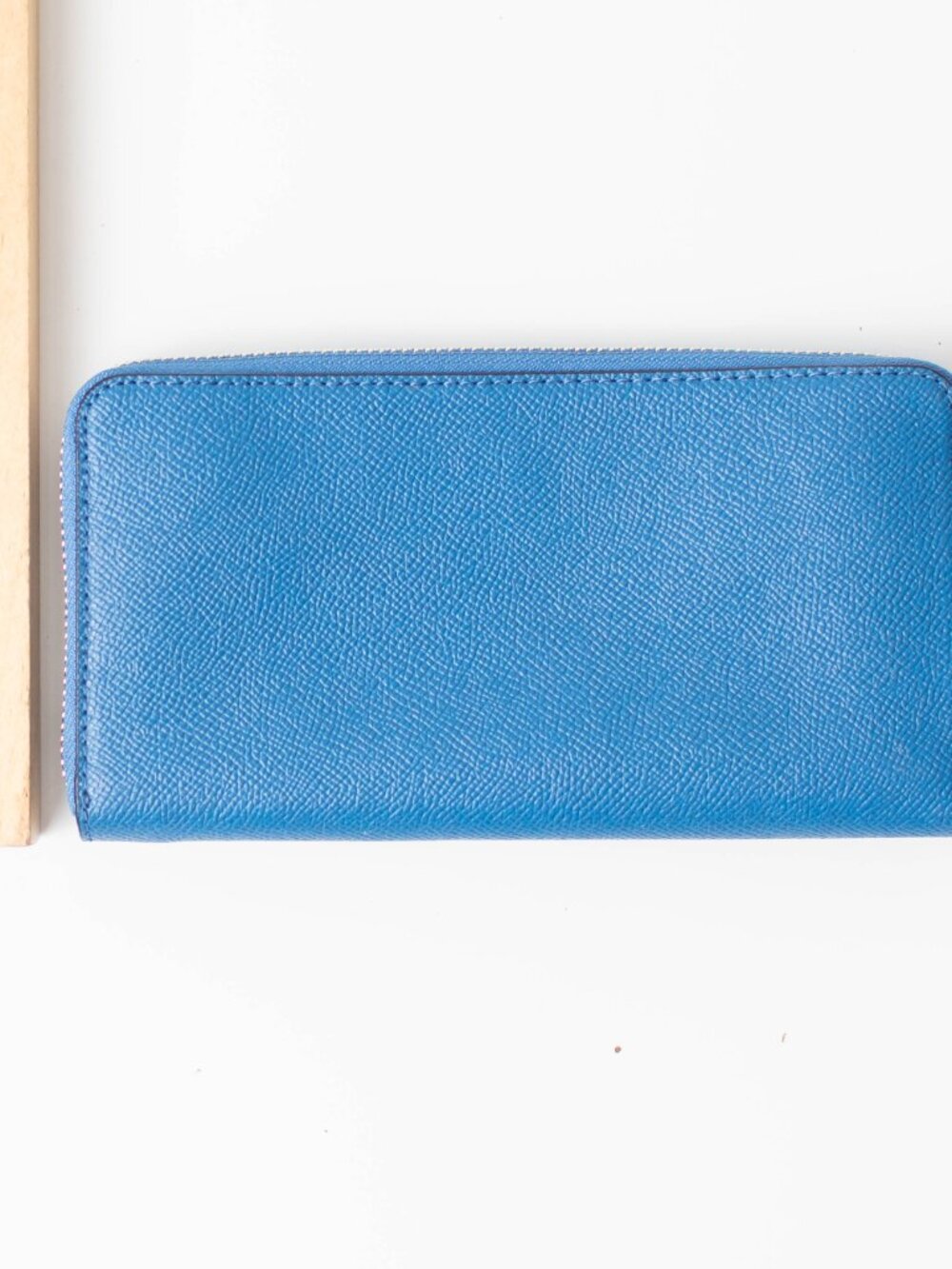 Blue Coach Long Zip Around Wallet Pebble Blue Leather NEW - Picture 4 of 4